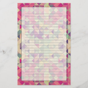 Vintage Hipsters Geometric Mönster. Brevpapper