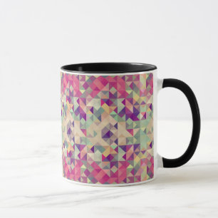 Vintage Hipsters Geometric Mönster. Mugg