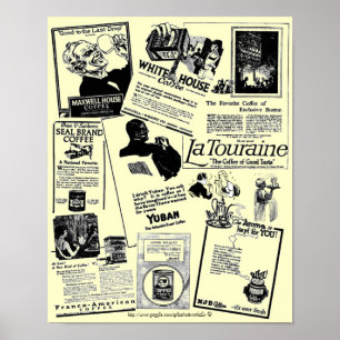 Vintage & historisk kaffeannons medley-1922 poster