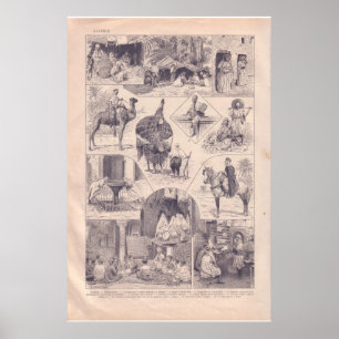 Vintage - historiskt 1920 Algeriet Poster