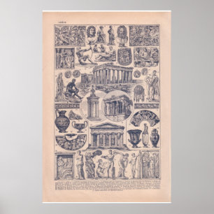 Vintage historiskt 1920 Grekland Poster