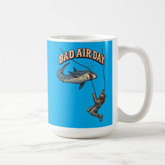 Vintage hjälm dykare och en vit haj URM Kaffemugg