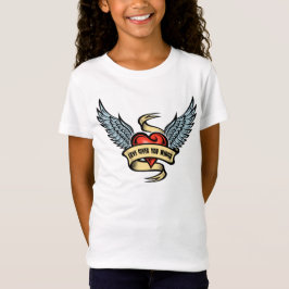 Vintage hjärta med Vingar T Shirt