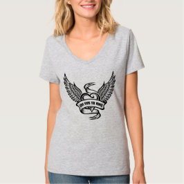 Vintage hjärta med Vingar T Shirt