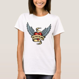 Vintage hjärta med Vingar T Shirt