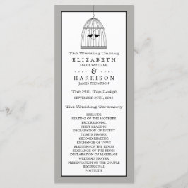 Vintage Hjärtat Bröllopsprogram Program