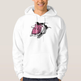 Vintage Hjärtat genom sprickor Hoodie