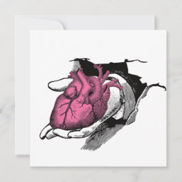 Vintage Hjärtat genom sprickor Inbjudningar