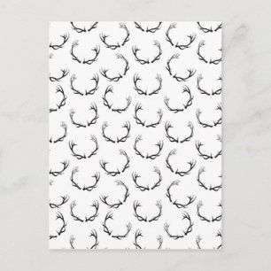 Vintage Hjort Antlers Vykort