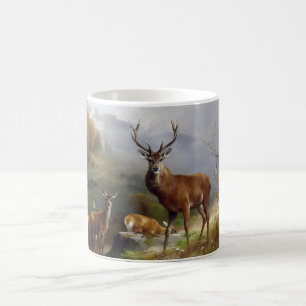 Vintage Hjort Stag - Animera gammal illustrationsb Kaffemugg