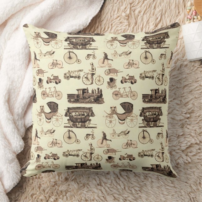 Vintage Hjul Kudde (Filt)