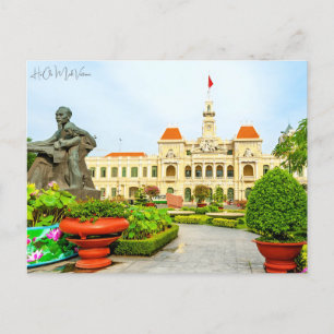 Vintage ho chi minh Vietnam Travel vattencolor Vykort