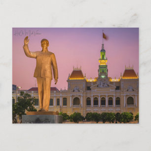 Vintage ho chi minh Vietnam Travel vattencolor Vykort