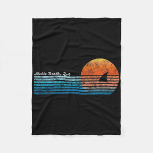 Vintage Hobie Beach Retro 80 s Shark Fin Sunset Fleecefilt