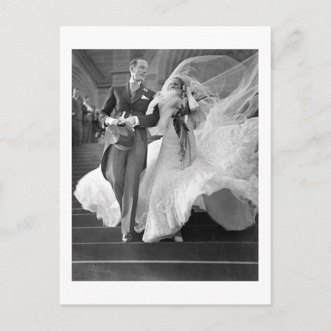 Vintage Hochzeit Vykort (Framsida)