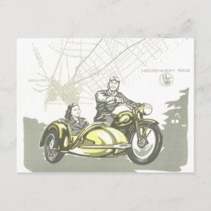 Vintage Hockenheimring Motorcykel Ad Vykort