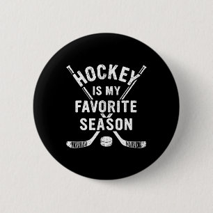 Vintage Hockey Är Min Favoritsäsong Knapp