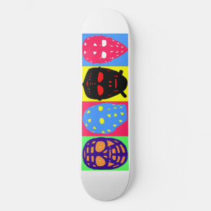 Vintage Hockey Goalie Mask Skateboard