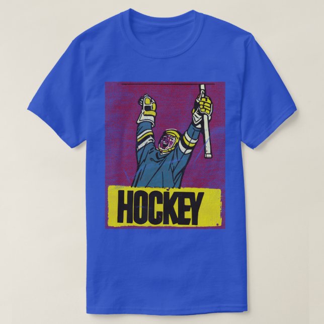 Vintage Hockey Player T Shirt (Design framsida)