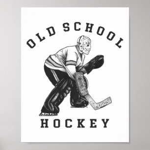 Vintage Hockey Stora Tidigare Målvakter Målvaktslo Poster
