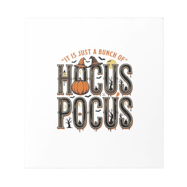 Vintage Hocus Pocus Halloween Pumpa Tröja Design Anteckningsblock (Framsida)