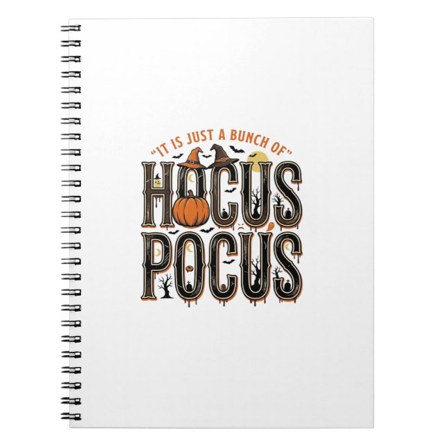 Vintage Hocus Pocus Halloween Pumpa Tröja Design Anteckningsbok (Framsidan)