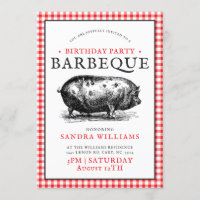 Vintage Hog Picnic Stil | Birthday Barbecue