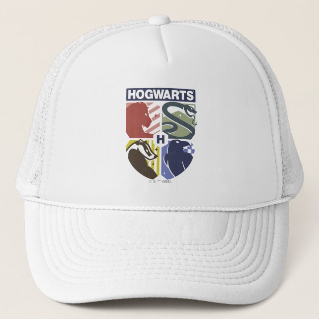 Vintage HOGWARTS™ Präglad vapen Keps (Framsida)