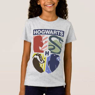 Vintage HOGWARTS™ Präglad vapenklöver T Shirt