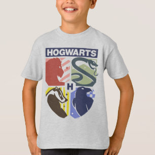 Vintage HOGWARTS™ Präglad vapenklöver T Shirt