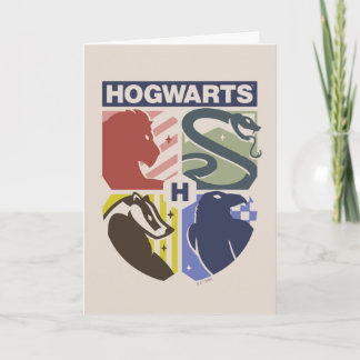Vintage HOGWARTS™ Präglad vapenmärke Kort