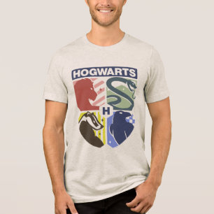 Vintage HOGWARTS™ Präglad vapenmärke T Shirt