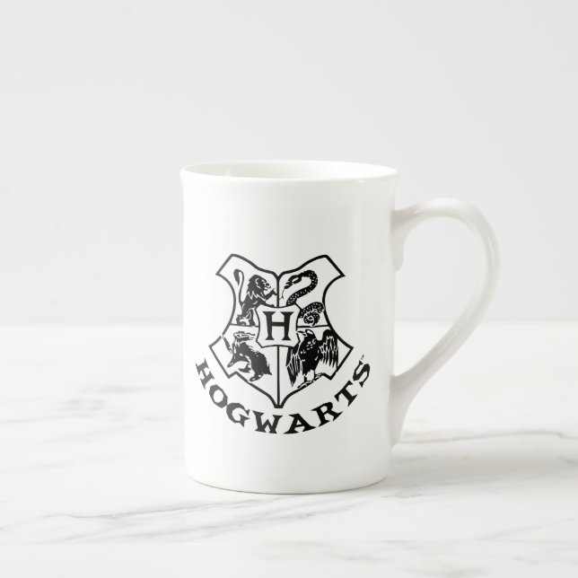 Vintage HOGWARTS™ School Vapensköld Benporslin Mugg (Höger)