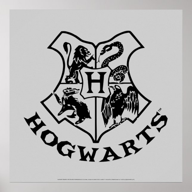 Vintage HOGWARTS™ School Vapensköld Poster (Framsidan)
