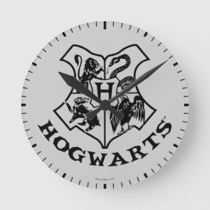 Vintage HOGWARTS™ School Vapensköld Rund Klocka