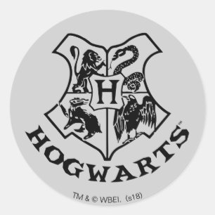 Vintage HOGWARTS™ School Vapensköld Runt Klistermärke