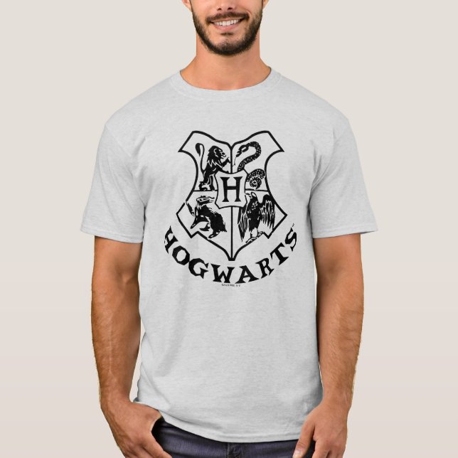 Vintage HOGWARTS™ School Vapensköld T Shirt (Framsida)