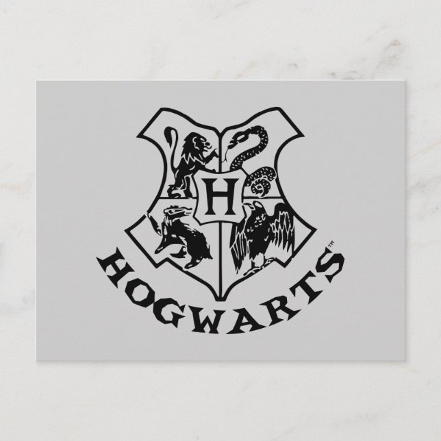 Vintage HOGWARTS™ School Vapensköld Vykort (Framsida)
