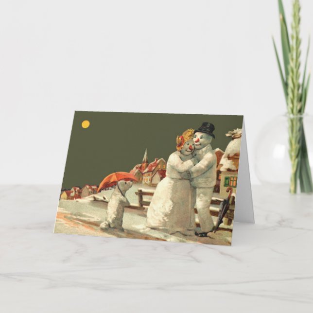 Vintage Holiday Greetings Helgkort (Framsida)