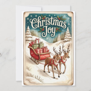 Vintage Holiday Julkort
