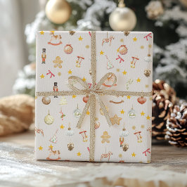 Vintage Holiday Leksak och Prydnad Jul Presentpapper