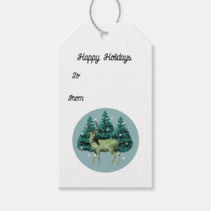 Vintage Holiday Vilda Hjort Present Taggar Presentetikett