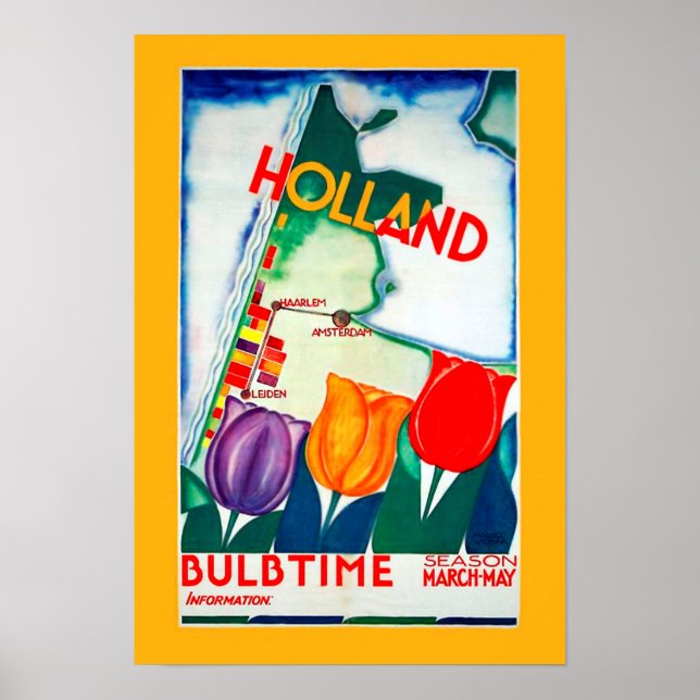Vintage Holland Bulb Time Poster (Framsidan)