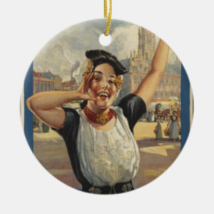 Vintage Holland Luft Travel Julgransprydnad Keramik