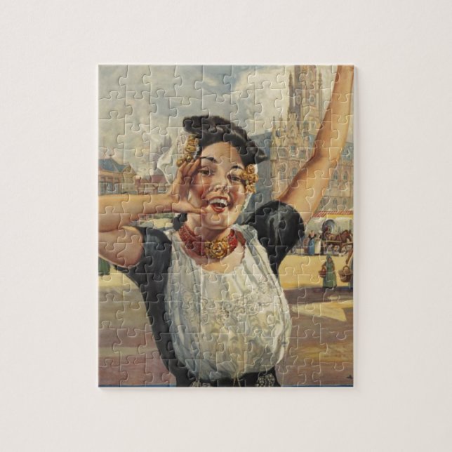 Vintage Holland Luft Travel Pussel (Vertikal)