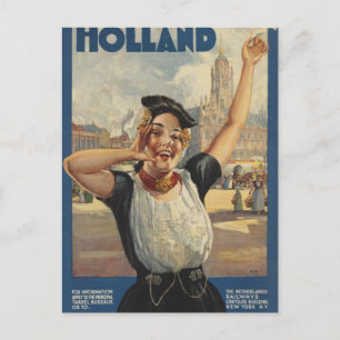 Vintage Holland Luft Travel Vykort
