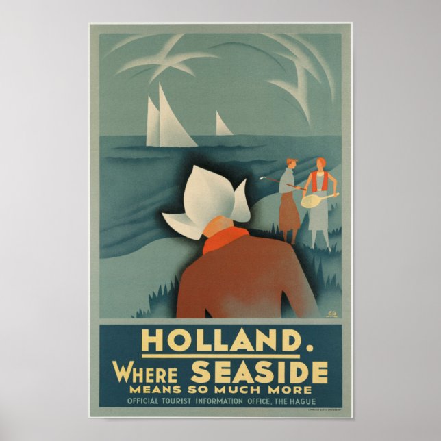 Vintage Holland Travel Poster (Framsidan)