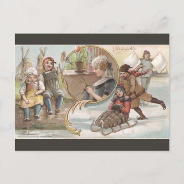 Vintage Holland Vykort (Framsida)
