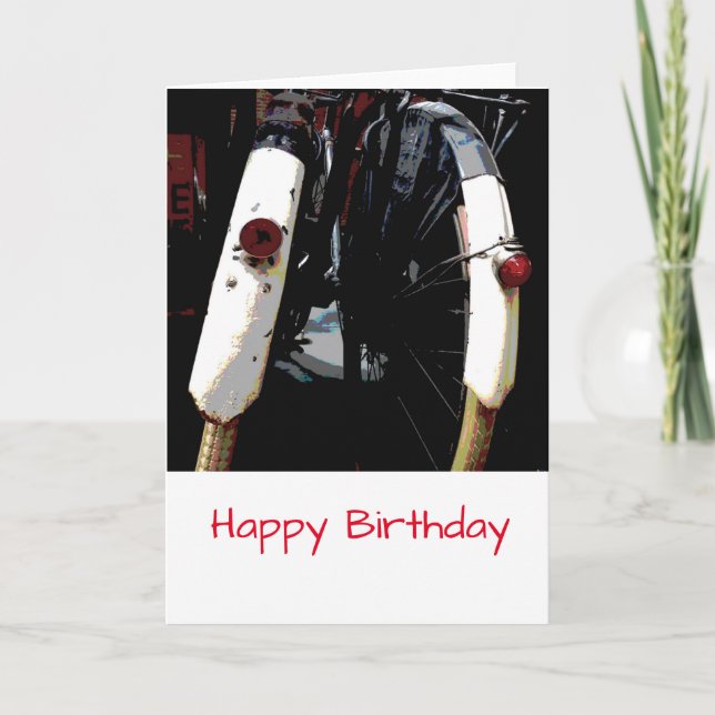 Vintage holländska cyklar Födelsedags kort (Framsida)