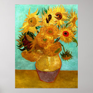 Vintage holländska solrosor av Vincent van Gogh Poster